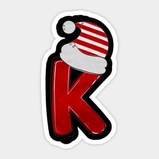 Letter K - Christmas Letter Sticker